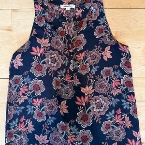 Alice Blue Sleeveless Blouse with Mandarin Collar